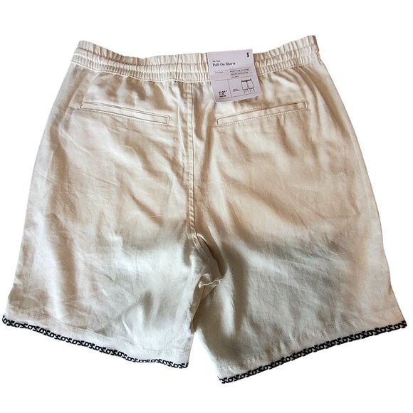 Goodfellow & Co Beige Linen-Blend Vacay Collection Pull-On Shorts 7" Inseam Sz S - Picture 2 of 11